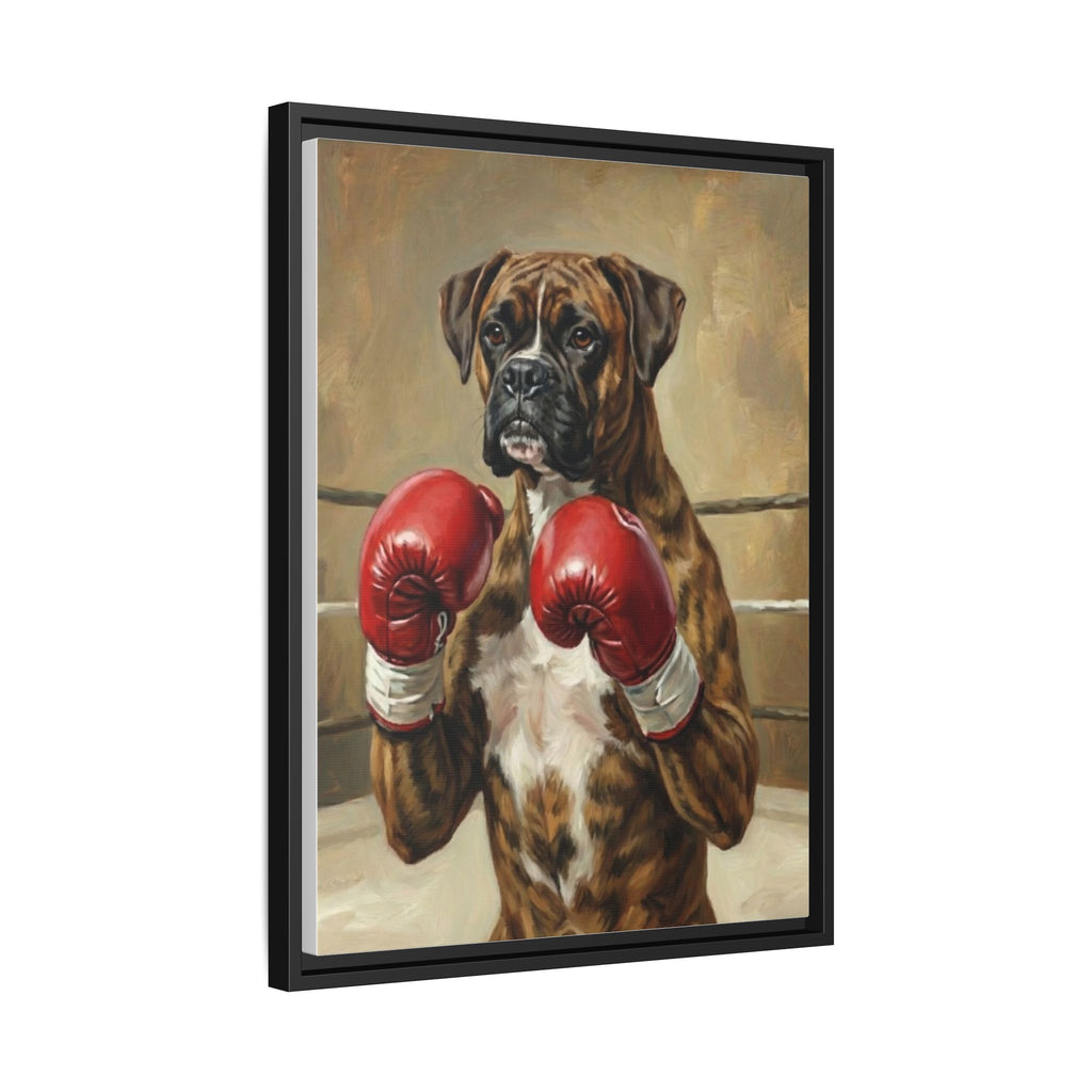 Boxer Dog Canvas Print — Framed Matte Wall Art