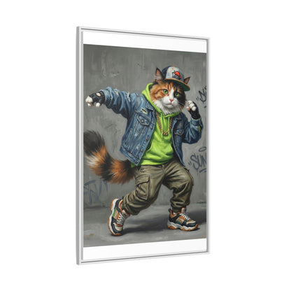 Dancing Cat Canvas Art