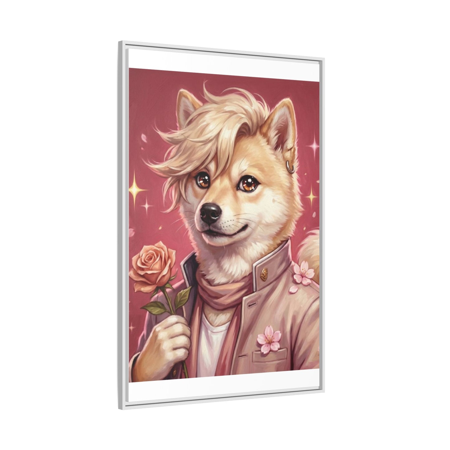 Romantic Shiba Portrait Art Print