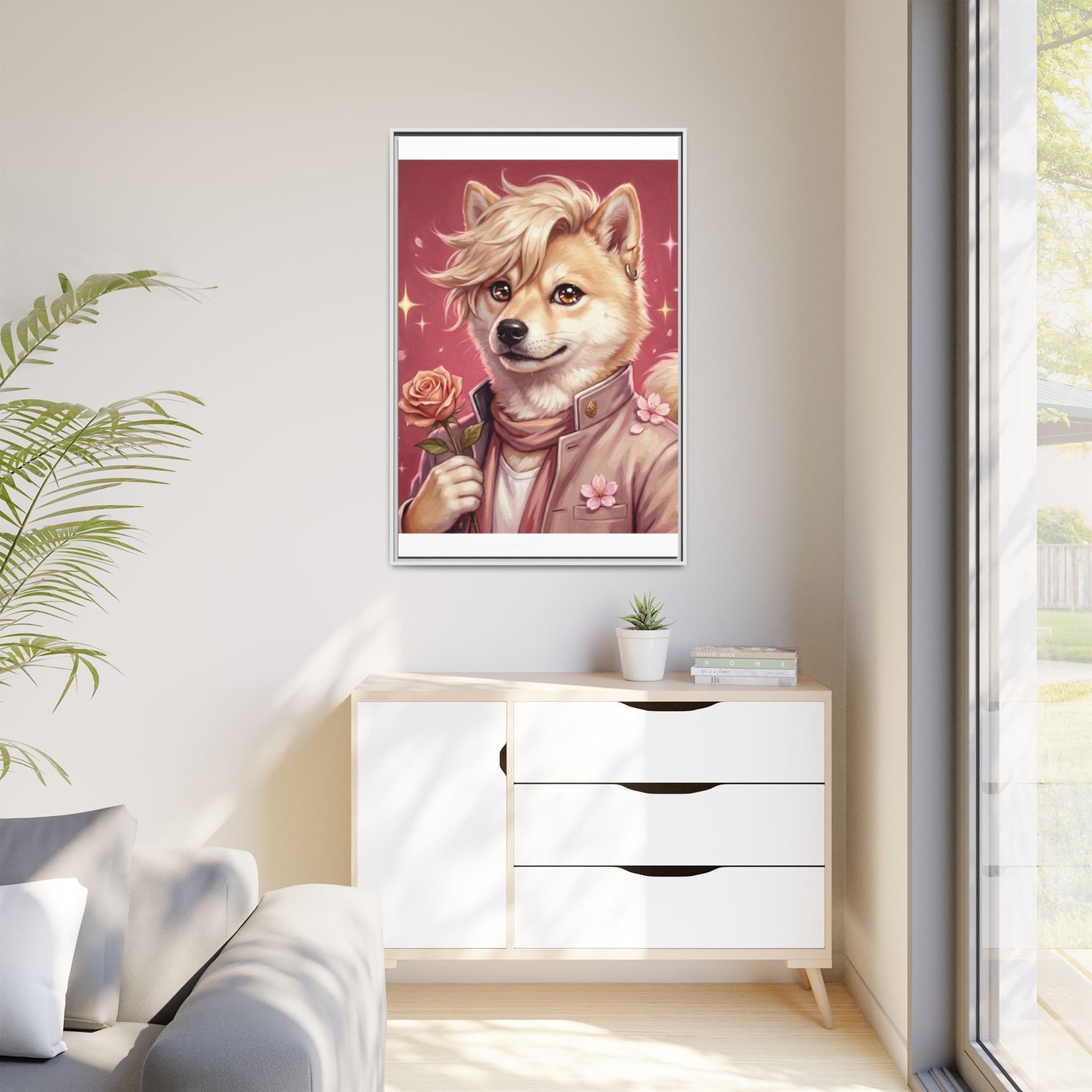 Romantic Shiba Portrait Art Print