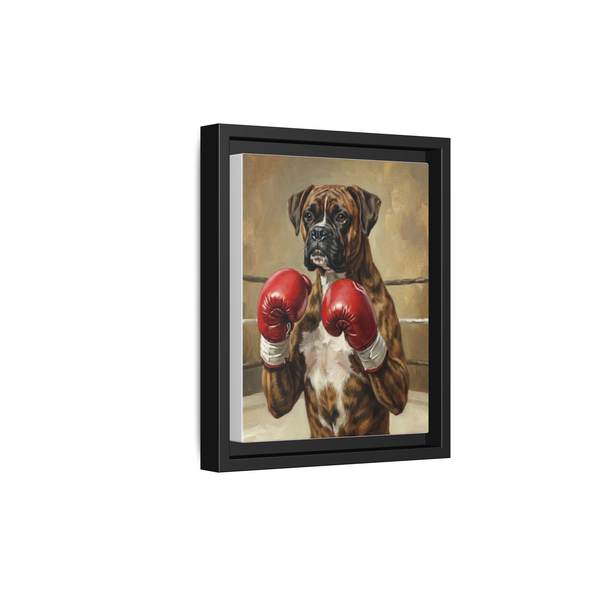 Boxer Dog Canvas Print — Framed Matte Wall Art