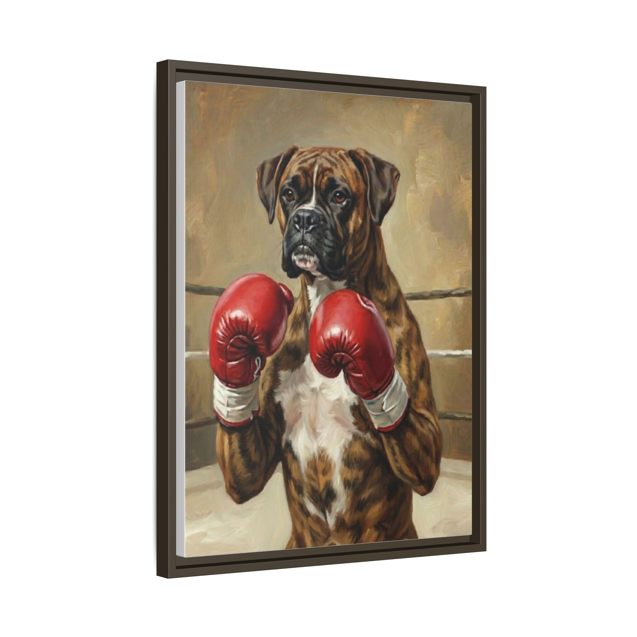 Boxer Dog Canvas Print — Framed Matte Wall Art
