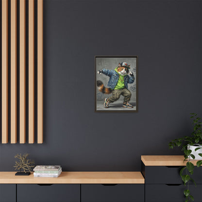 Dancing Cat Canvas Art