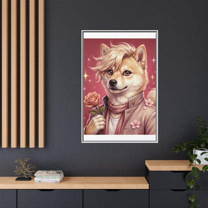 Romantic Shiba Portrait Art Print