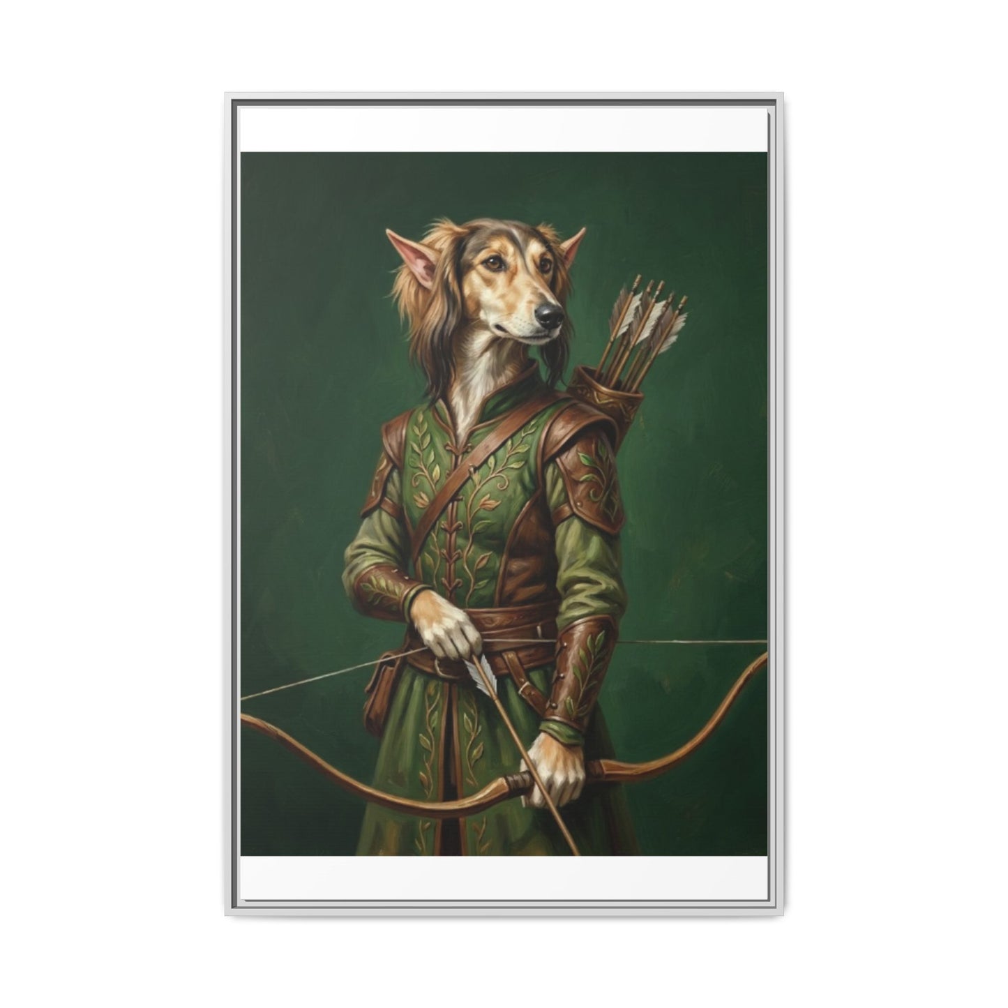 Archer Dog Matte Canvas Print