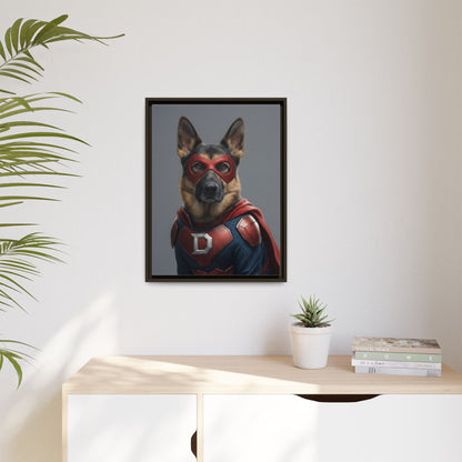 Superhero German Shepherd Dog Art Print
