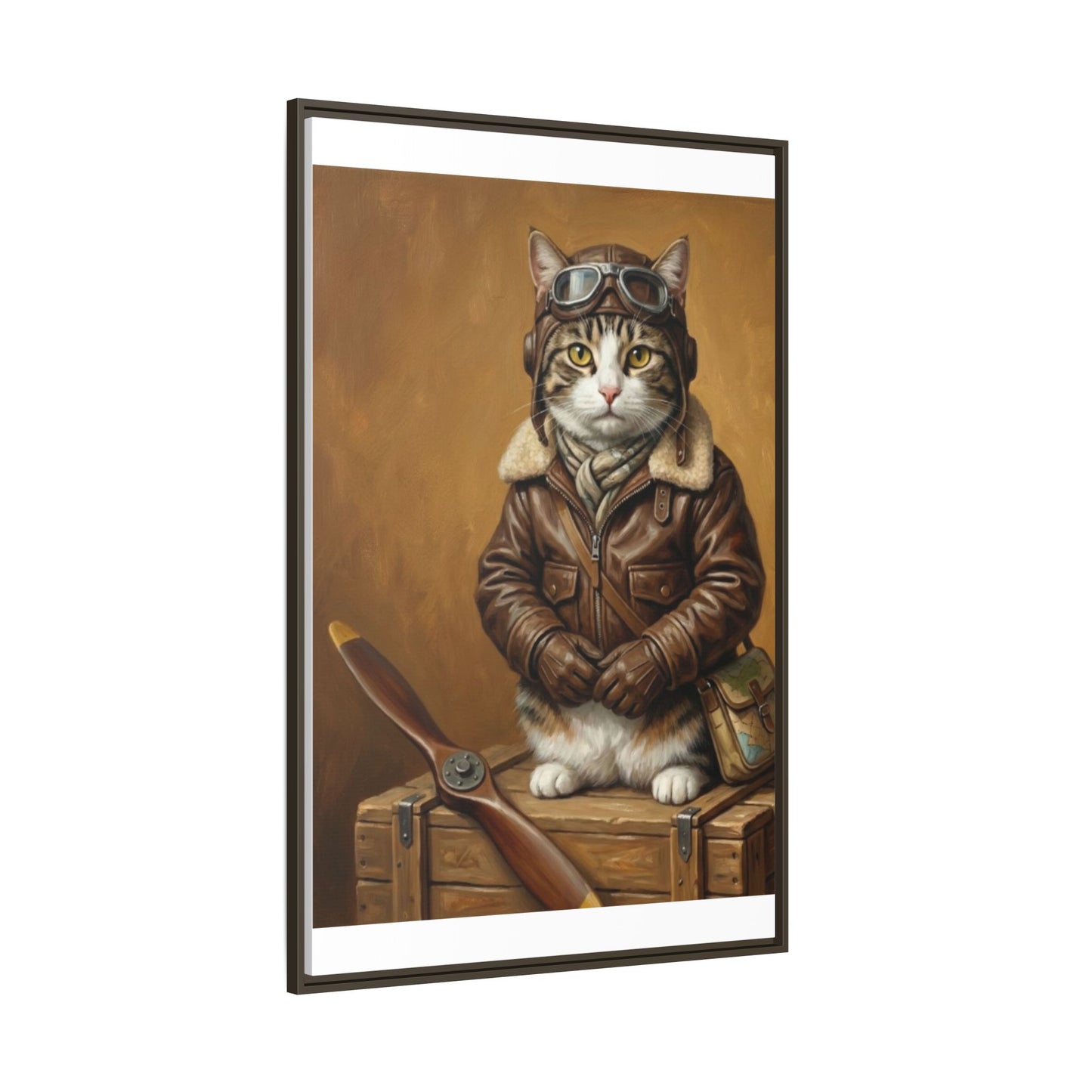 Pilot Cat Canvas Art