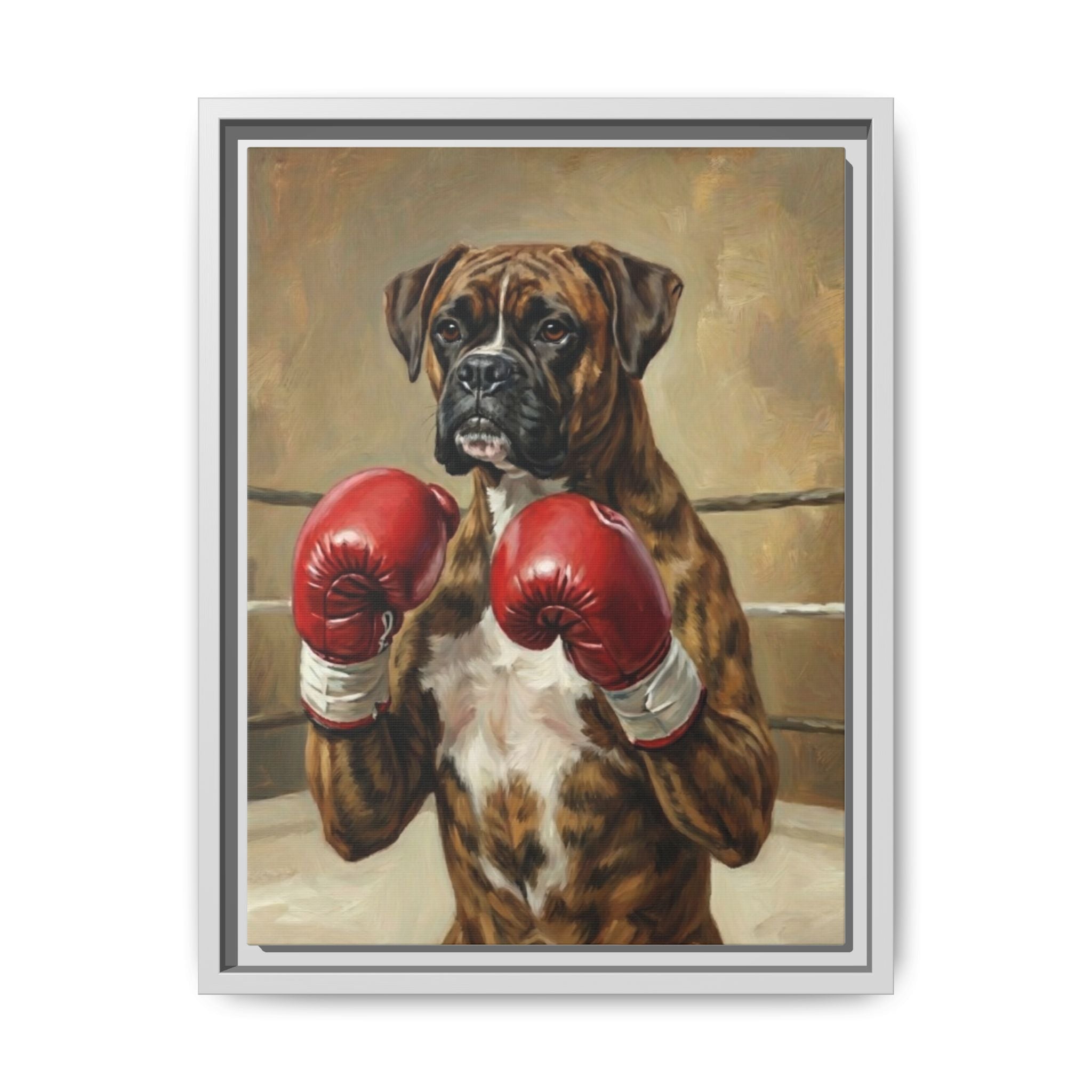 Boxer Dog Canvas Print — Framed Matte Wall Art