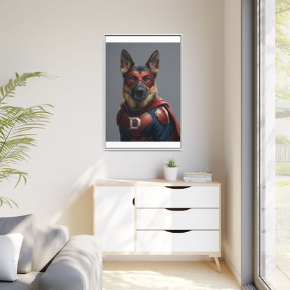 Superhero German Shepherd Dog Art Print
