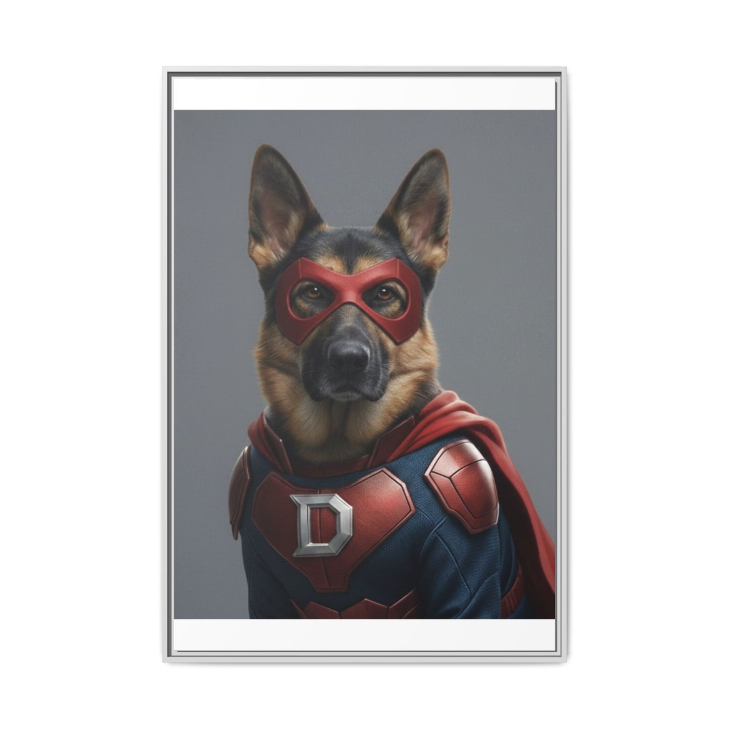 Superhero German Shepherd Dog Art Print