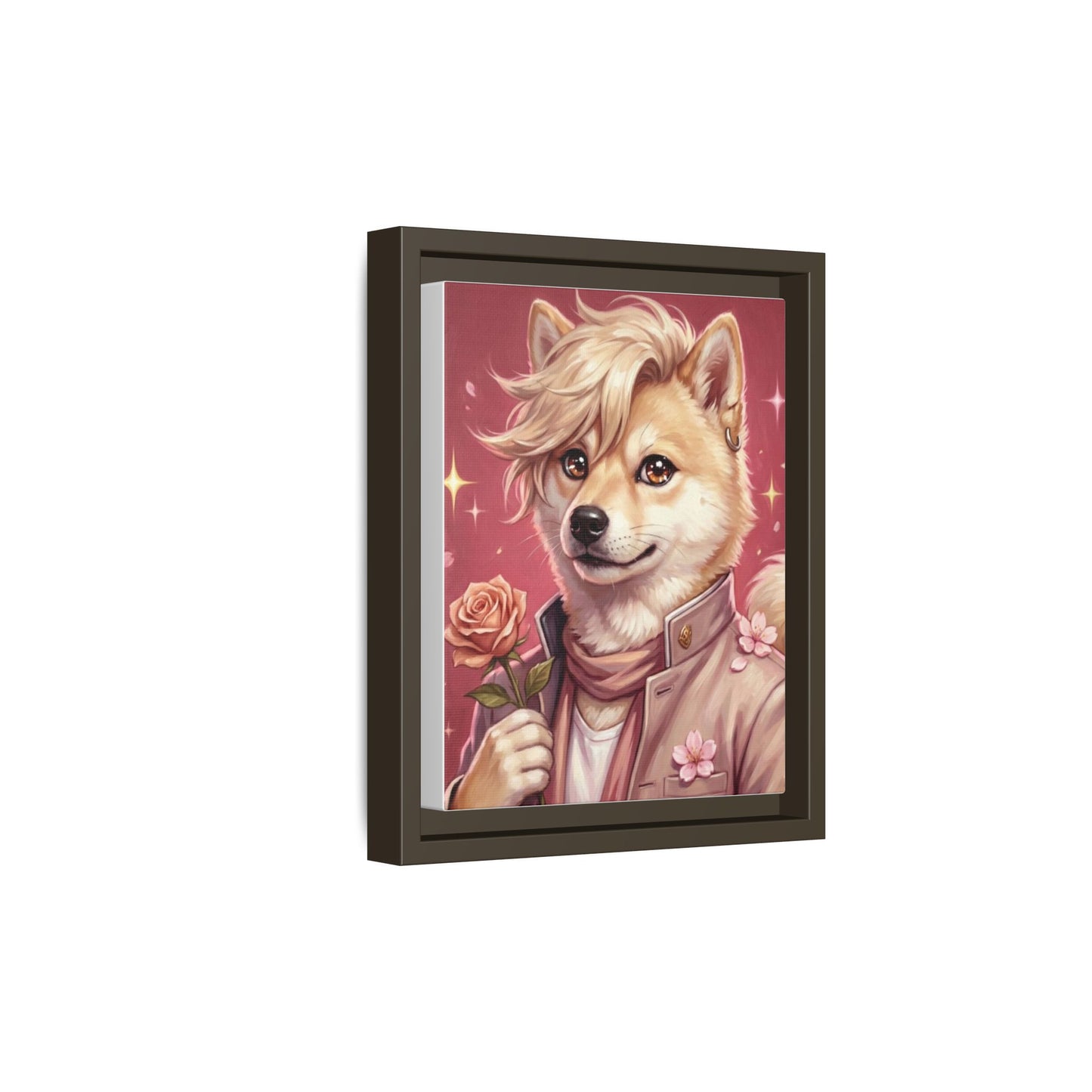 Romantic Shiba Portrait Art Print