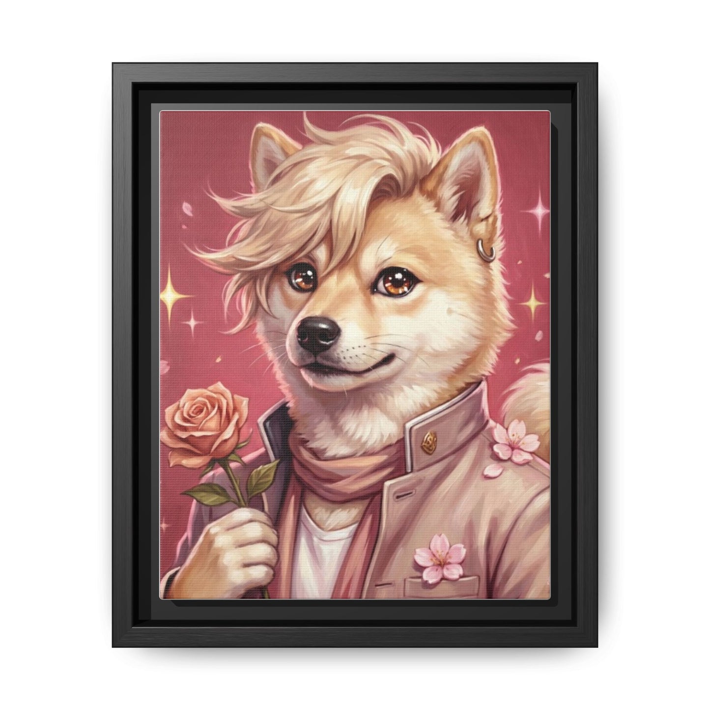 Romantic Shiba Portrait Art Print
