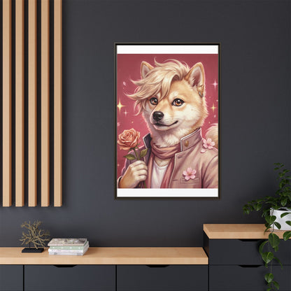 Romantic Shiba Portrait Art Print
