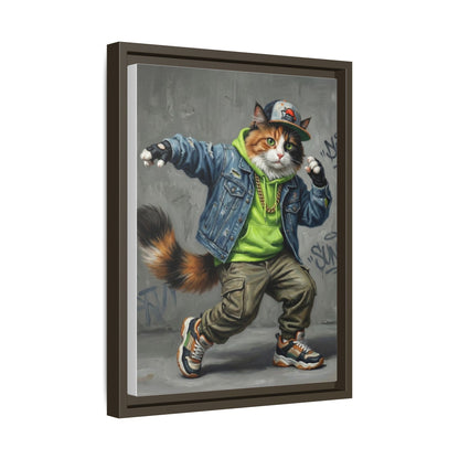 Dancing Cat Canvas Art