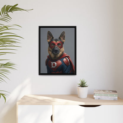 Superhero German Shepherd Dog Art Print