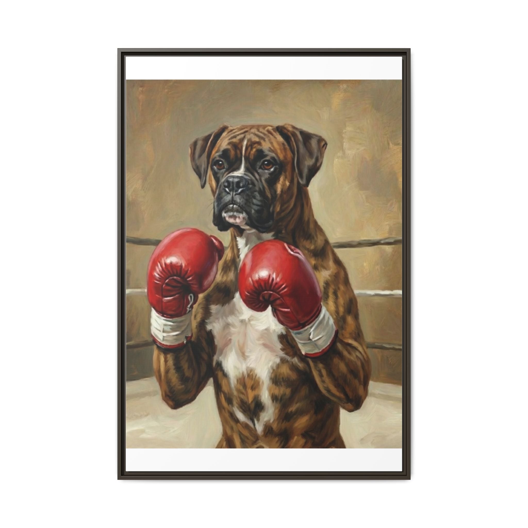 Boxer Dog Canvas Print — Framed Matte Wall Art