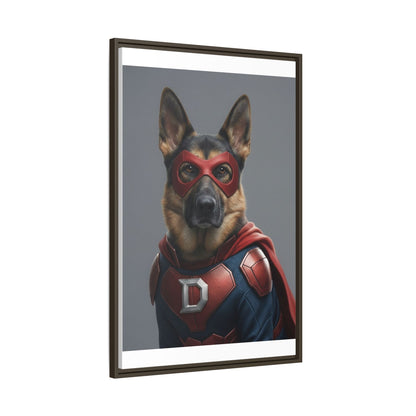 Superhero German Shepherd Dog Art Print