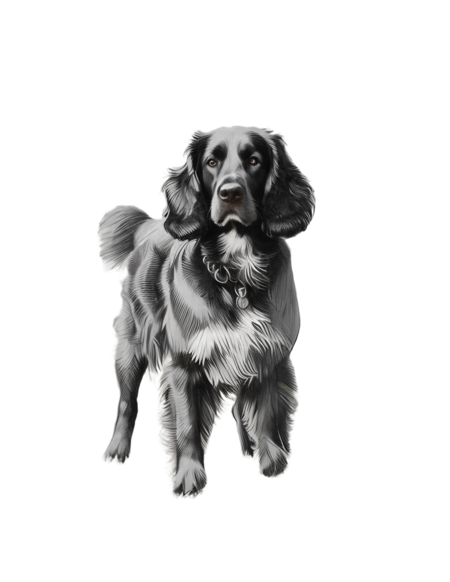 Custom Black & White Pet Portrait – Pencil Style Digital Artwork (50% OFF)