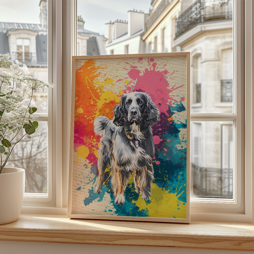 Custom Pet Portrait – Watercolour Splash Style Digital Artwork (75% OFF)