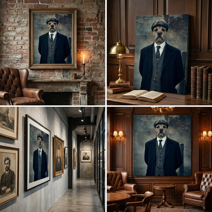 Vintage Gangster Custom Pet Portrait