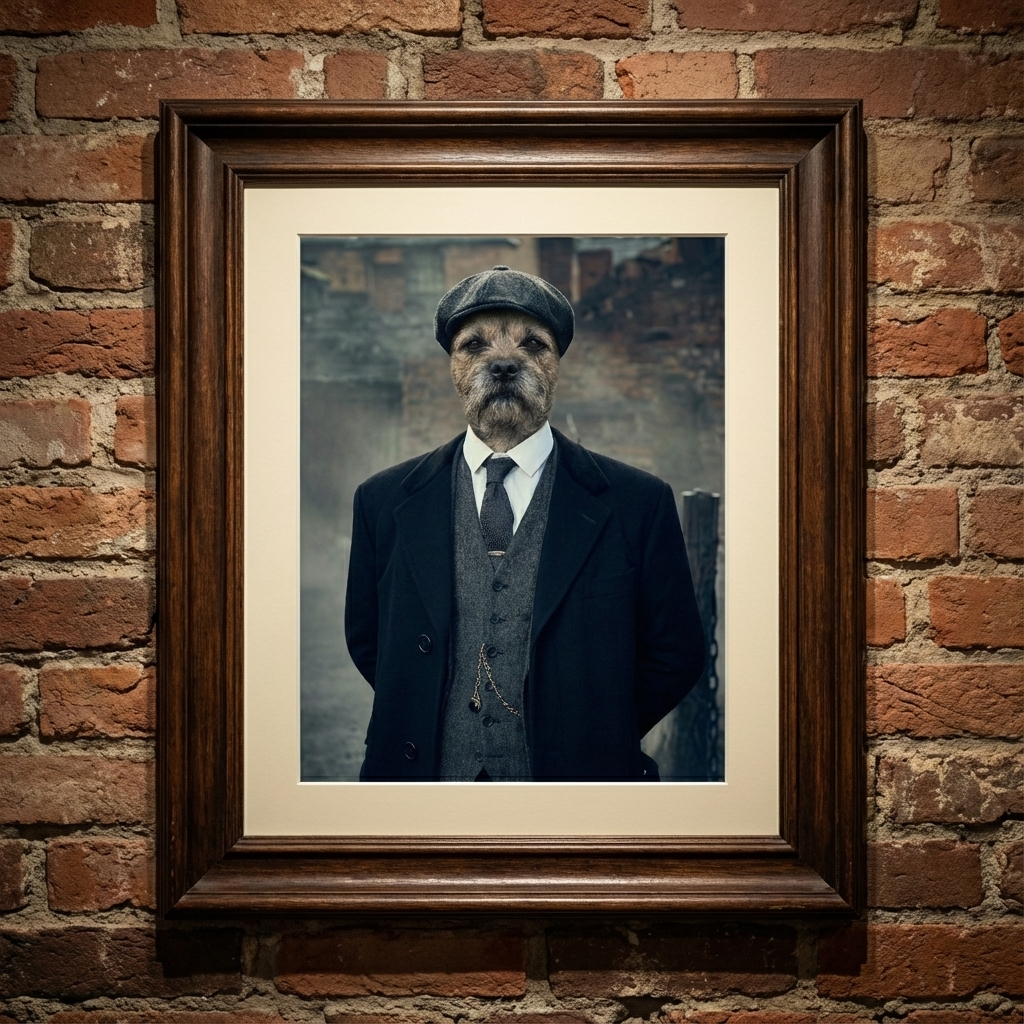 Vintage Gangster Custom Pet Portrait
